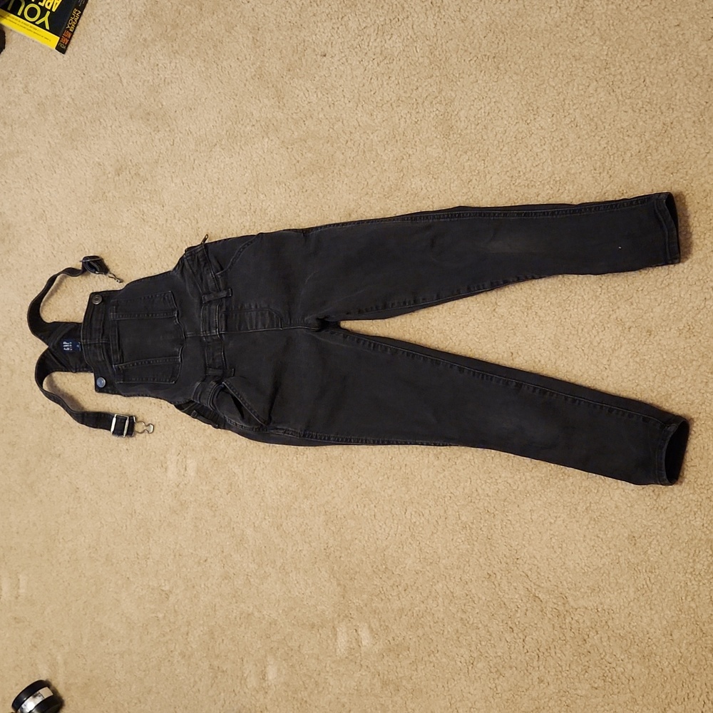 Gap Kids L Black Denim Overalls